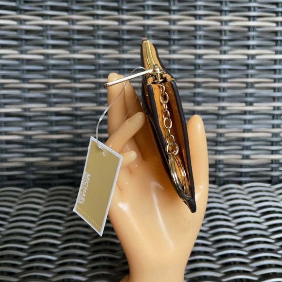 Michael Kors Jet Set Travel Marigold Small Top Zip Coinpouch with ID Key Holder - Picture 6 of 16